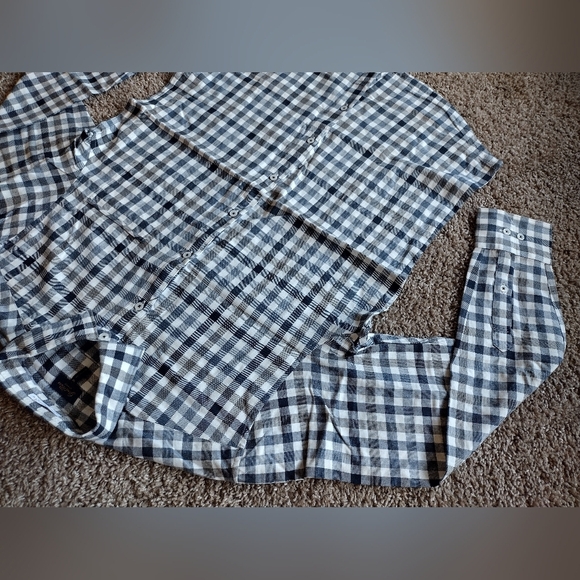 Good Man Brand Button Down Flannel Checkered Shirt Medium NWOT - Picture 3 of 11